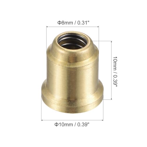 uxcell Brass Push Button Flange Grease Oil Cup 8mm Ball Oiler for Lubrication System 12Pcs - size: 8mm