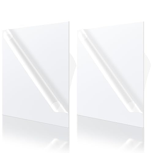 Outus 2 Pieces 1/16 Inch Thick White Acrylic Sheet 12 x 12 Inch - color: White