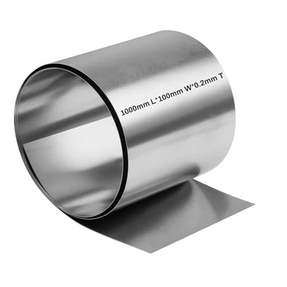 304 Stainless Steel Foil Roll, 0.2mm x 100mm x 1M Stainless Steel Sheet, Metal Foil for Crafts, Electronic Equipment, Industry Machinery, Hardware - size: 0.2mm x 100mm x 1M