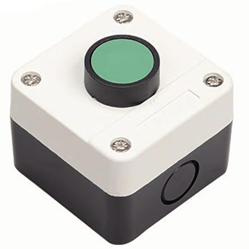 Push Button Switch Box, ABS Weatherproof Momentary Push Button Switch Station Box, One Push Button Control Switch for Gate Opener, 1Pcs