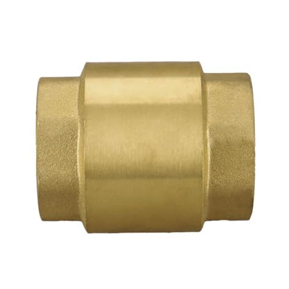 2Pcs Brass Spring Check Valve, 3/4" FNPT Inline One Way Non Return - size: 3/4"NPT