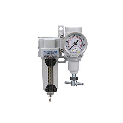 PneumaticPlus SAU220T-N02G-MEP Air Filter Regulator Combo, 1/4" NPT - size: 1/4" NPT