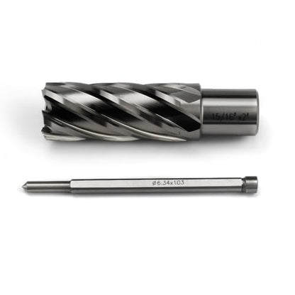 Annular Cutter JESTUOUS 3/4 Inch Weldon Shank 15/16 Cut Dia 2 Cut Depth