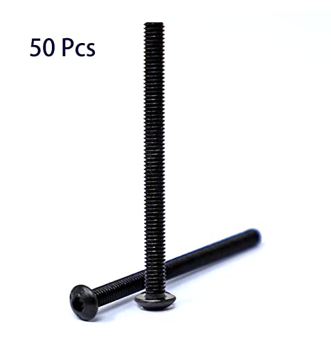 iexcell 50 Pcs M3 x 40mm Thread Pitch 0.5 mm Alloy Steel 10.9 Grade Hex Socket Button Head Cap Screws Bolts Kit, Black Oxide Finish - size: M3 x 40mm