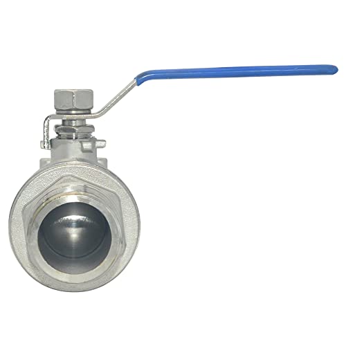 1Pcs 1-1/4 Inches Ball Valve - Full Port Heavy Duty Male NPT (MNPT) X Female NPT (FNPT) Thread with Long Handle Switch,Stainless Steel 304 for Water, Oil, and Gas,1000WOG - size: 1-1/4''