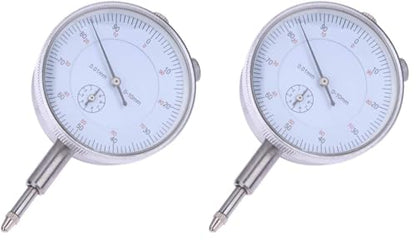 Metric Dial Indicator, 0-10mm x 0.01mm Precision Test Gauge Dial Test Measuring Instrument (Pack of 2) - size: 4x2x1 inch (Pack of 2)