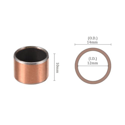 3pcs 1210 Sleeve Bearings - [12mm Bore Dia x 14mm OD x 10mm Length] Wrapped Oilless Bushings for Sliding Movements of Machinery Use - size: 12mm x 14mm x 10mm