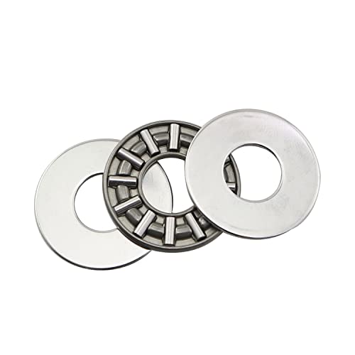 2 Sets AXK1024 Thrust Needle Roller Bearings with Washers 10mm Bore 24mm OD 4mm Width (2 x Bearings + 4 x Washers) - size: AXK1024