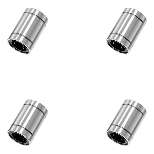 4PCS LM10UU Linear Ball Bearings, 10mm Bore Dia, 19mm OD, 29mm Length with Double Side Rubber Seal Linear Rail for CNC,3D Printer - size: LM10UU Size 10x19x29mm