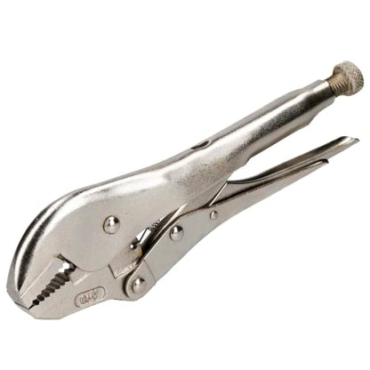 URREA Locking Pliers - 10" Adjustable Straight Jaw Plier with 2-19/32" Capacity & Quick Release Lever - 293R