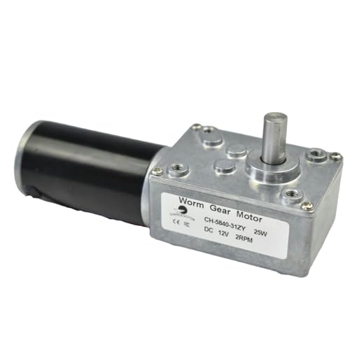 CHANCS Geared Reversible Motor 2RPM 8mm Shaft 12V DC Geared Motor for Electric Fan,Beauty Instrument - size: 2RPM