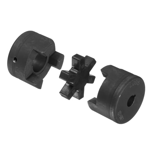 uxcell 1/2" to 1-1/8" L095 Flexible 3-Piece L-Jaw Coupling Coupler Set & Buna-N NBR Rubber Spider for Log Splitter Hybrid Equipment - size: 1/2 " to 1-1/8"