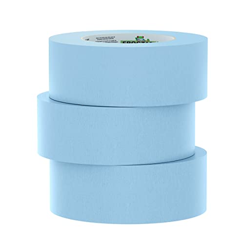FrogTape 250 Light Blue Moderate Temperature Performance Grade Masking Tape, Medium-High Adhesion, 48mm x 55m, 3 Rolls per Pack - size: 48mm x 55m, 3 rolls per pack