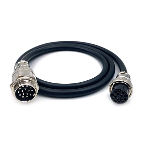 3.28 ft GX20 15 Pin Male to Female Cable, GX20 15Pins Female to Male Head Aviation Cordset Electrical Connector Panel Mount Circular Metal Adapter Cordset for Ships 5A 200V 22AWG (1meter) - size: GX20 15Pin