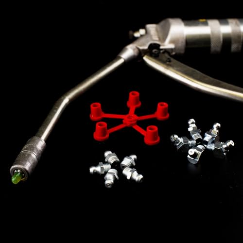 HARFINGTON 8pcs 304 Stainless Steel 45 Degree Grease Fitting M8x1mm Metric Thread Hydraulic Grease Nipple Accessories for Car - size: M8x1
