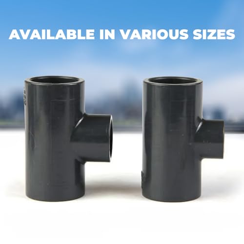 PVC Schedule 80 Reducing Tee 1-1/4" x 1-1/4" x 1" (Two 1-1/4" Run x 1" Branch) Socket x Socket x Socket (Slip) Pressure Pipe Fitting, Gray - size: 1.25" x 1"