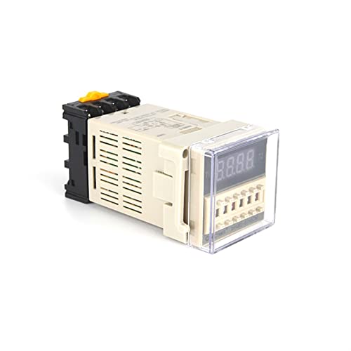 Digital LED Programmable Timer Relay Switch DH48S-2Z 0.01S-99H99M with Socket Base AC/DC 12V 24V 36V 110V 220V 380V Delay Timer (Size : AC 380) - size: AC 380
