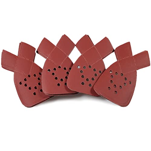 20 Pcs Mouse Detail Sander Sandpaper 600 Grit 12 Hole Mouse Sander Pads with 2 Extra Tips for Replacement Hook and Loop Sandpaper Triangle Sanding Sheets Aluminum Oxide Sanding Pads - style: 600 Grit