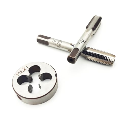 AtticZone M8 x 1.0 Metric Hand Thread Tap and Die Set, Right Hand - size: M8x1.0