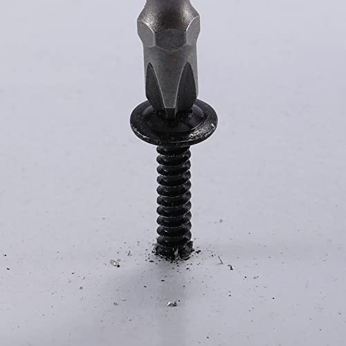 #8 x 5/8" Sheet Metal Screws 100Pcs 410 Stainless Steel Truss Head Fast Self Tapping Screws Black Oxide by SG TZH - color: Black, size: #8 x 5/8"