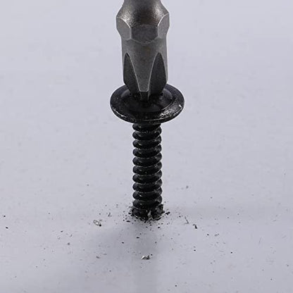 #8 x 5/8" Sheet Metal Screws 100Pcs 410 Stainless Steel Truss Head Fast Self Tapping Screws Black Oxide by SG TZH - color: Black, size: #8 x 5/8"