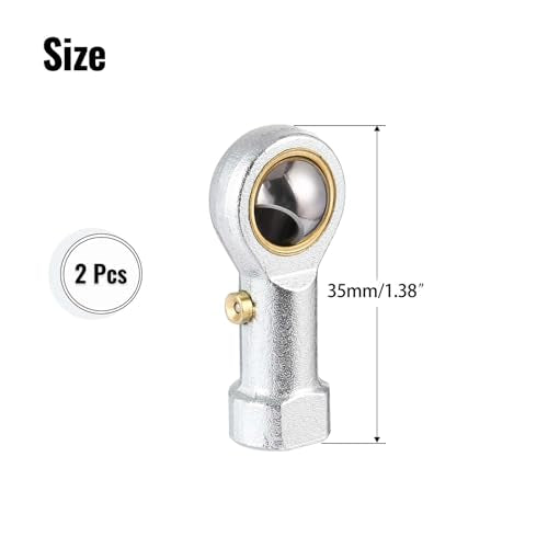2Pcs PHSB3 Rod End Bearing 3/16 Inch Bore Pre-Lubricated #10-32 Female Thread Left Hand Heim Joint with Jam Nuts - size: 3/16, style: Left Hand