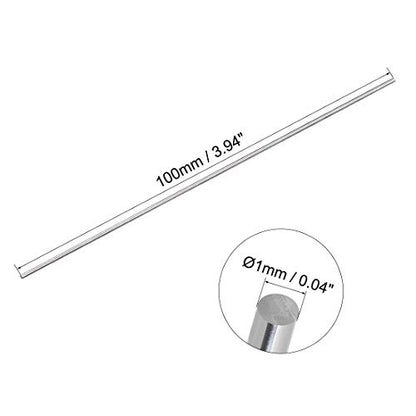 uxcell K10 Tungsten Steel Lathe Round Rod Solid Shaft Bar 1mm Dia 100mm Length - size: 1mm