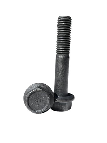 (10 Pieces) 5/8-11x3 1/2" Grade 8 Hex Flange Bolts Screws UNC Coarse Partial Threads Zinc Phosphate & Oil