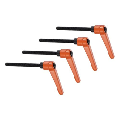 uxcell Clamping Lever Handles for Lathe, M6x60mm Male Thread Orange 4Pcs - size: M6x60mm