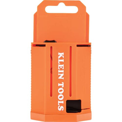 Klein Tools 44125 Utility Knife Blade Dispenser with 50 Triple Ground Replacement Blades for Long-Lasting Sharpness