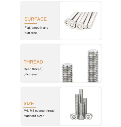 10pcs M4 x 150mm - 0.7mm Pitch Hex Socket Cap Bolts Screws 304 Stainless Steel - size: M4x150mm 10pcs