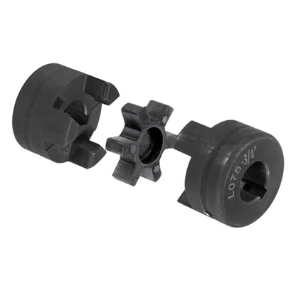 uxcell 3/4" to 1" L075 Flexible 3-Piece L-Jaw Coupling Coupler Set & Buna-N NBR Rubber Spider for Log Splitter Hybrid Equipment - size: 3/4" to 1"