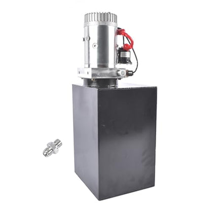 20 Quart 12V DC Hydraulic Power Unit Single Acting Hydraulic Dump Trailer Hydraulic Pump Power-Up Supply Unit 3200 PSI SAE #6 Ports Steel Reservoir for Dump Truck Car Lifting Truck 1.6KW Mustrod - size: 20 Quart Single Acting