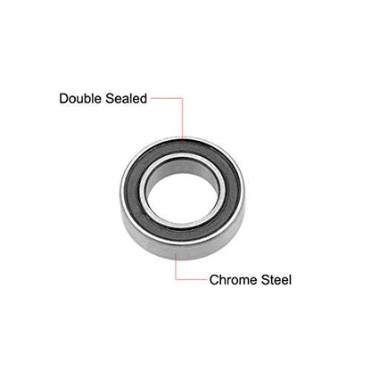 uxcell MR148-2RS Deep Groove Ball Bearings 8mm Inner Dia 14mm OD 4mm Bore Double Sealed Chrome Steel Z2 10pcs - size: 8mmx14mmx4mm