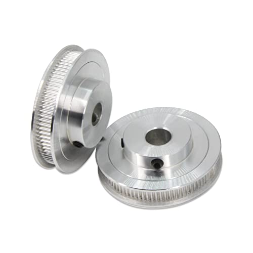 2PCS Set GT2 Synchronous Wheel 20&80 Teeth 10mm Bore Aluminum Timing Pulleys with 2PCS Length 250mm Width 6mm Belt (20-80T-10B-6) - style: 20-80T-10B-6