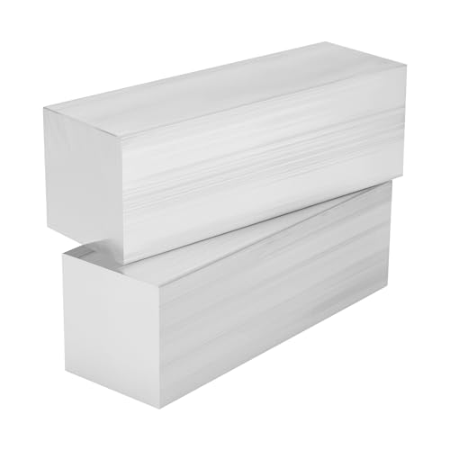 MANCHAP 2 PCS 2 x 2 x 6 inch Aluminum Flat Bar, 6061 Square Aluminum Bar Stock for Industrial, Machining, DIY Craft
