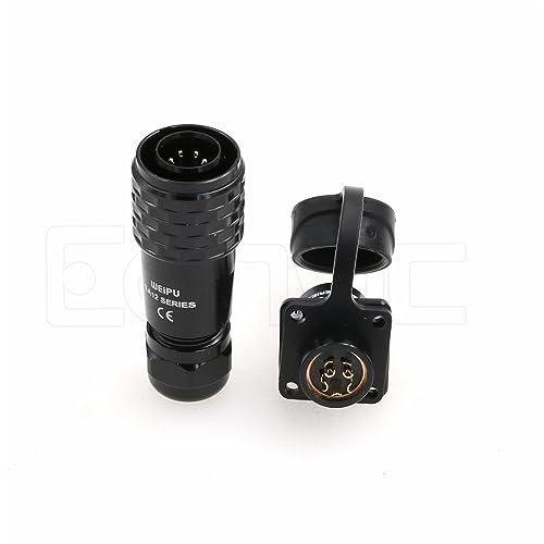 SA12 6Pin Weipu Connector Aviation Push-Pull Solder Cable Connector Plug Panel Mount Socket Female Rear-nut Mount for LED Light Equipment Electrical - size: 6Pin 5A