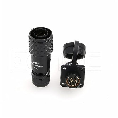 SA12 6Pin Weipu Connector Aviation Push-Pull Solder Cable Connector Plug Panel Mount Socket Female Rear-nut Mount for LED Light Equipment Electrical - size: 6Pin 5A