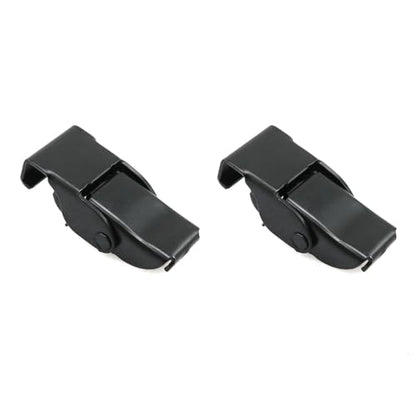 HJGarden 2PCS 40x16mm Black Stainless Steel Draw Toggle Buckle Spring Loaded Hook Type Box Latch for Maintenance Welding Fixtures Aircraft Case Securing