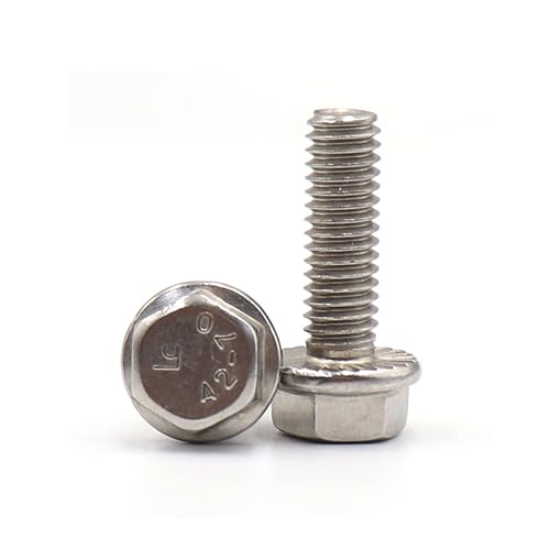 10pcs 5/16"-18 x 1-3/4" Serrated Flanged Hex Bolts Flange Hexagon Screws, Stainless Steel 18-8 (304), Plain Finish - size: 5/16"-18 x 1-3/4" 10pcs