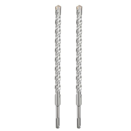 2 Pcs 1/2"x 10.2"(12x260mm) SDS Plus Rotary Hammer Bit for Concrete - style: 1/2 in x 10.2 in (12 x 260mm)