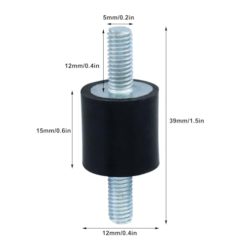 Waziaqoc 4PCS M5 Rubber Mounts Shock Absorber - size: M5