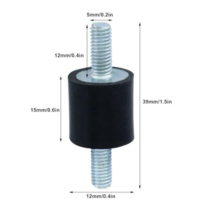 Waziaqoc 4PCS M5 Rubber Mounts Shock Absorber - size: M5