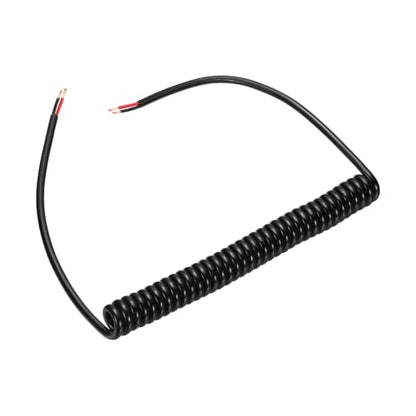 MECCANIXITY 5ft 18AWG Retractable Coiled Coil Cord 300V 105℃ 2 Conductor - size: 5ft x 18AWG, 2 Conductor