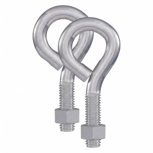 National N221-309 2160 Eye Bolt in Zinc, 1/2" x 4" (Pack of 2) - size: 1/2" x 4" (Pack of 2)