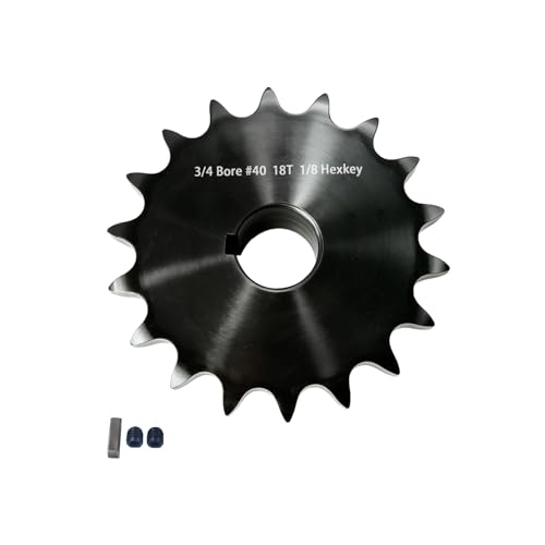 #40 Sprocket 18T 3/4" Bore Hardened Black Oxide - size: 18 teeth, style: 3/4" in bore
