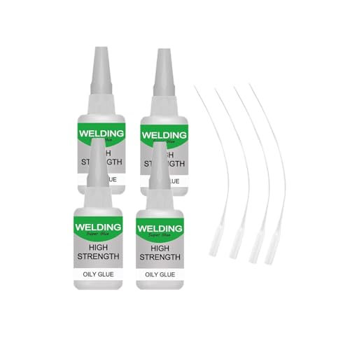 Jue-Fish Multifunctional Glue Welding High-Strength Oily Glue, Universal Super Glue Gel, Instant Bonding, Strong Adhesion, Repairs Last Long Time for All(50g/4PCS) - color: clear4PC