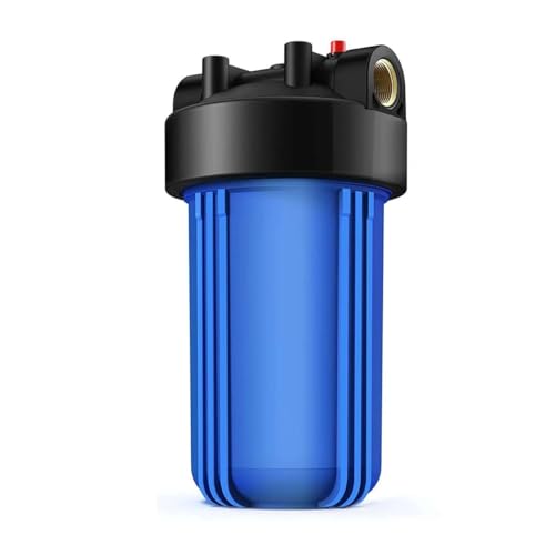 Campbell CHD-100 Large Capacity Filter Housing, 1" Inlet/Outlet, Opaque Bowl with Pressure Relief Button, Commercial Grade Polypropylene, Cartridge Not Included