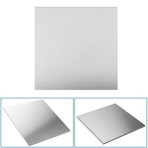 12 x 12 Inch, 1/4 Inch Thick 6061 T6 Aluminium Metal Sheet, Aluminum Sheet Plate Flat Stock, Flat Plain Plate Panel Finely Polished and Deburred, by GENHAKON - size: 1 Pack 12 x 12 Inch