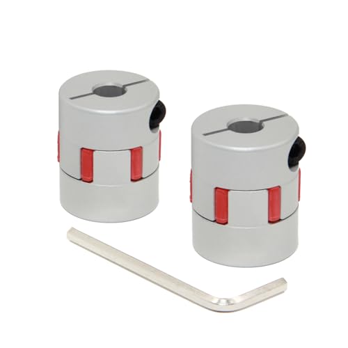 8mm to 8mm Bore Aluminium Plum Flexible Shaft Coupling Servo Stepper Motor Jaw D25xL30 Connector Flexible Shaft Couplers for 3D Printer/CNC Machine/DIY Encoder, 2pcs/Pack(8mmx8mm) - size: 8mmx8mm